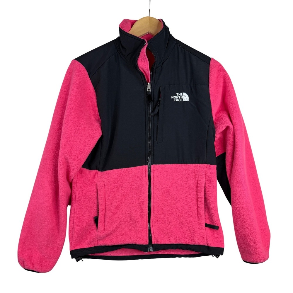 The North Face Polartec Denali Fleece Full Zip Jacket size Large Pink/Black